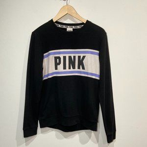 PINK Victoria's Secret Black Pullover Sweatshirt With Logo Size XS